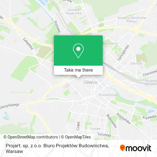 Карта Projart. sp. z o.o. Biuro Projektów Budownictwa