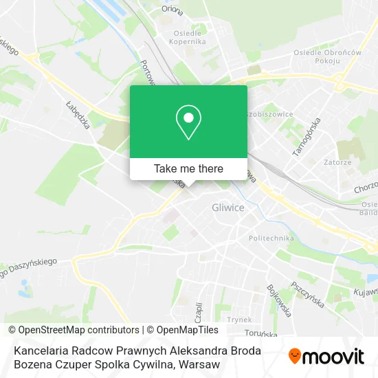 Kancelaria Radcow Prawnych Aleksandra Broda Bozena Czuper Spolka Cywilna map
