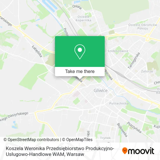 Koszela Weronika Przedsiębiorstwo Produkcyjno-Usługowo-Handlowe WAM map