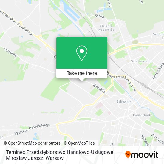 Teminex Przedsiębiorstwo Handlowo-Usługowe Mirosław Jarosz map