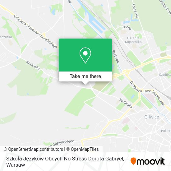 Szkoła Języków Obcych No Stress Dorota Gabryel map