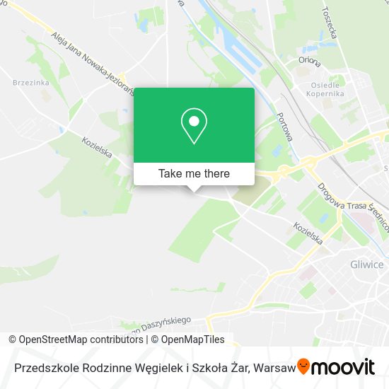 Przedszkole Rodzinne Węgielek i Szkoła Żar map