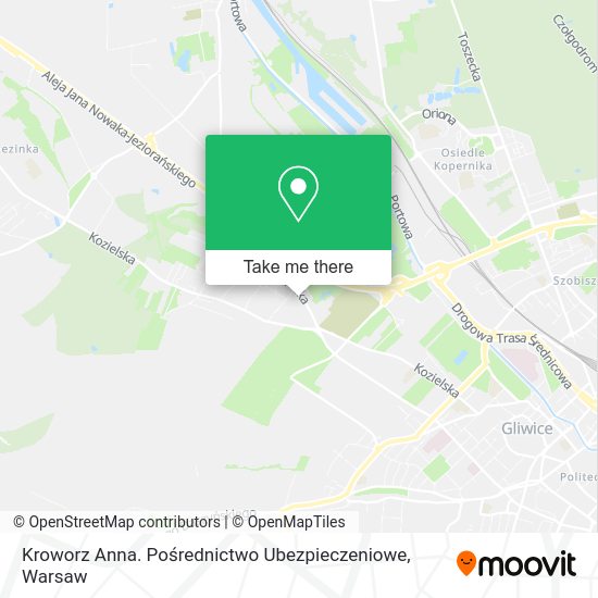 Kroworz Anna. Pośrednictwo Ubezpieczeniowe map