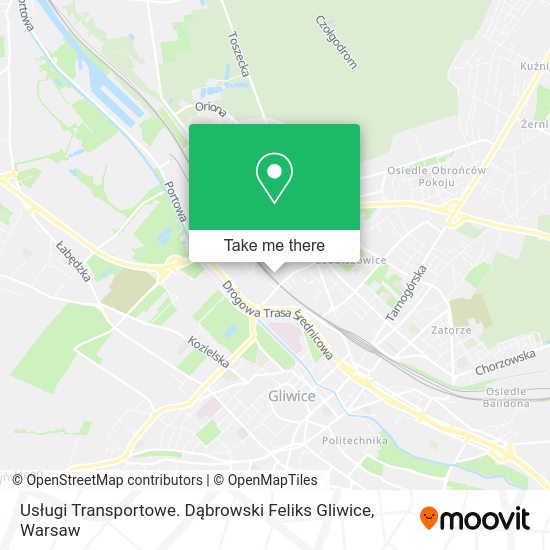 Usługi Transportowe. Dąbrowski Feliks Gliwice map