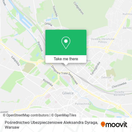 Pośrednictwo Ubezpieczeniowe Aleksandra Dyraga map