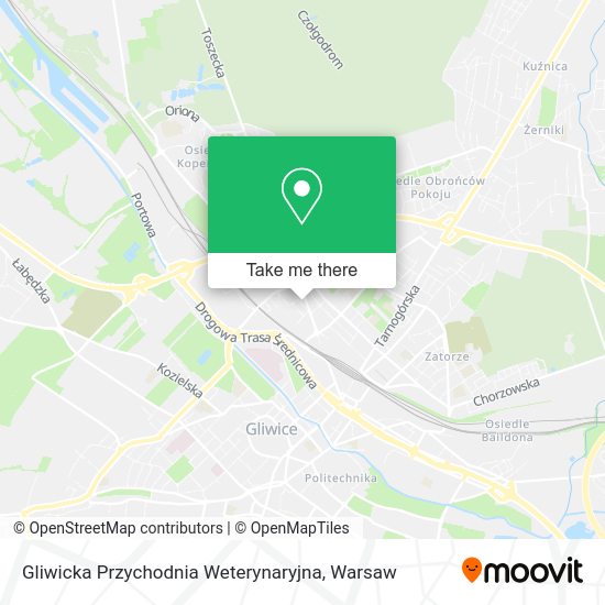 Gliwicka Przychodnia Weterynaryjna map