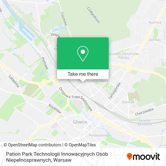 Карта Pation Park Technologii Innowacyjnych Osób Niepełnosprawnych