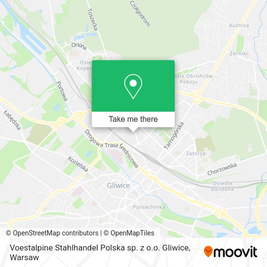 Voestalpine Stahlhandel Polska sp. z o.o. Gliwice map