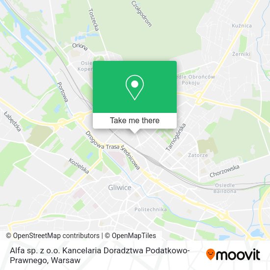 Alfa sp. z o.o. Kancelaria Doradztwa Podatkowo-Prawnego map