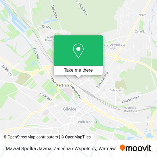 Mawal Spółka Jawna, Zaleśna i Wspólnicy map