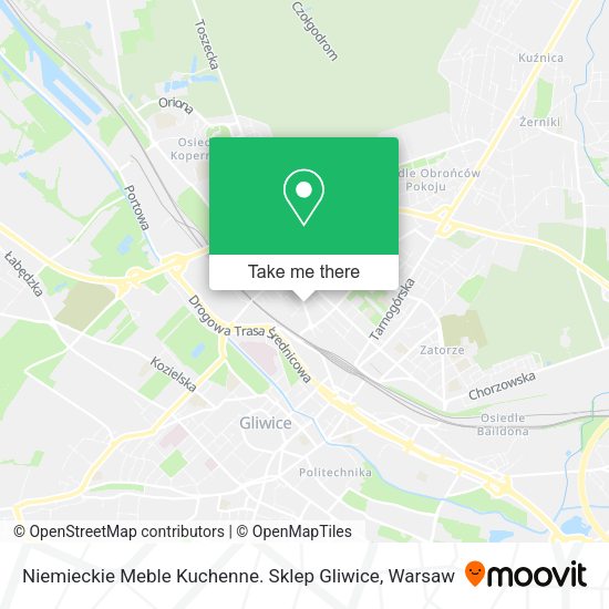 Niemieckie Meble Kuchenne. Sklep Gliwice map