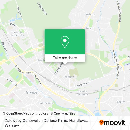 Zalewscy Genowefa i Dariusz Firma Handlowa map