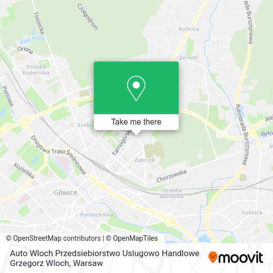 Auto Wloch Przedsiebiorstwo Uslugowo Handlowe Grzegorz Wloch map