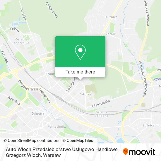 Карта Auto Wloch Przedsiebiorstwo Uslugowo Handlowe Grzegorz Wloch