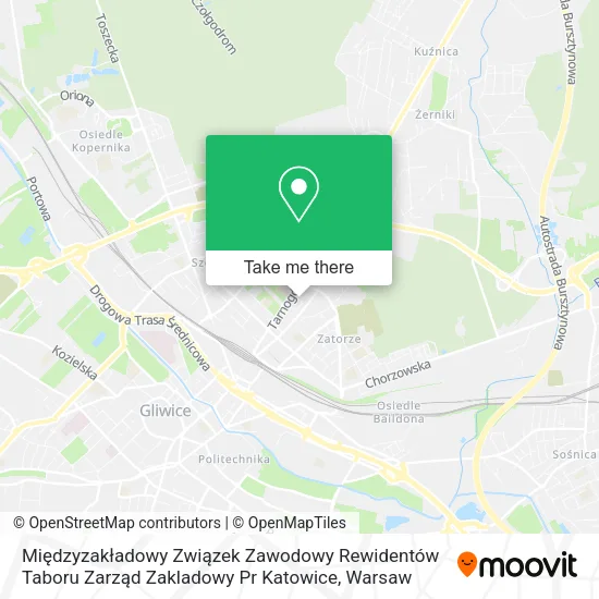 Карта Międzyzakładowy Związek Zawodowy Rewidentów Taboru Zarząd Zakladowy Pr Katowice