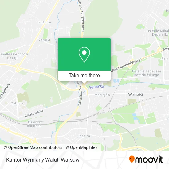 Карта Kantor Wymiany Walut