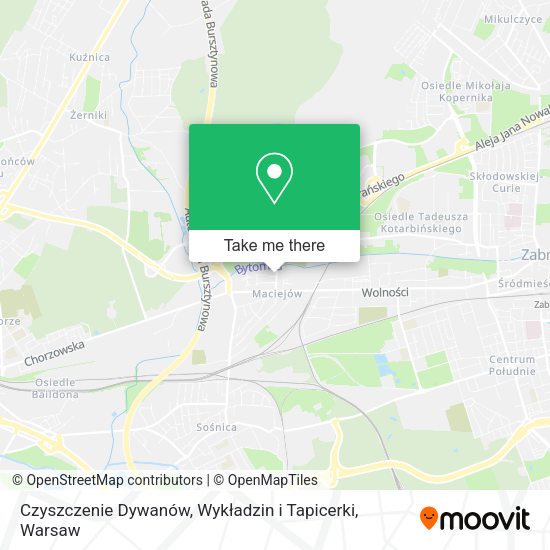 Карта Czyszczenie Dywanów, Wykładzin i Tapicerki