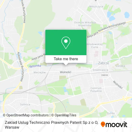 Карта Zaklad Uslug Techniczno Prawnych Patent Sp z o O