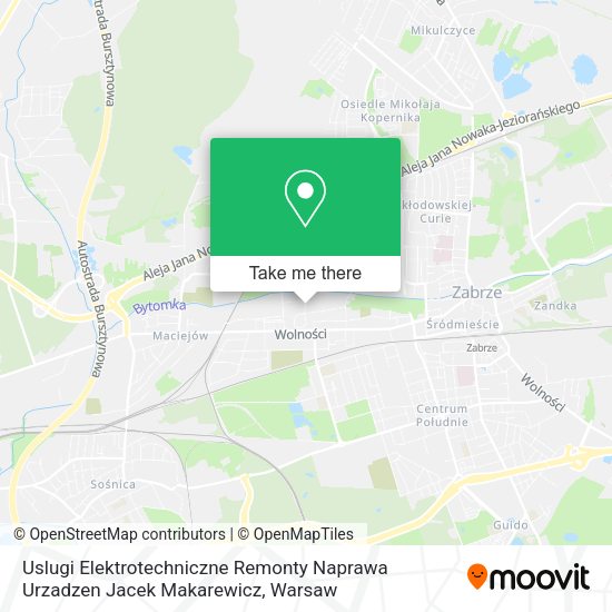 Uslugi Elektrotechniczne Remonty Naprawa Urzadzen Jacek Makarewicz map