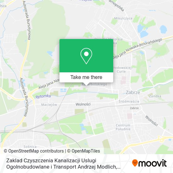 Zaklad Czyszczenia Kanalizacji Uslugi Ogolnobudowlane i Transport Andrzej Modlich map