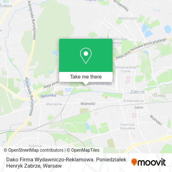 Dako Firma Wydawniczo-Reklamowa. Poniedziałek Henryk Zabrze map