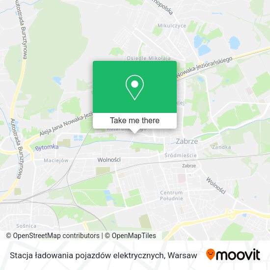 Stacja ładowania pojazdów elektrycznych map