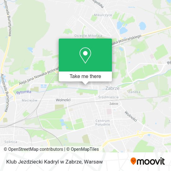 Klub Jezdziecki Kadryl w Zabrze map