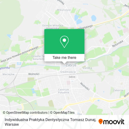 Indywidualna Praktyka Dentystyczna Tomasz Dunaj map