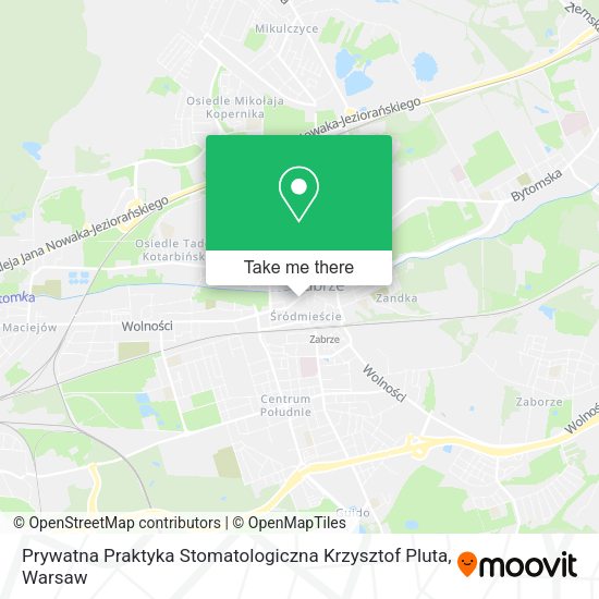 Prywatna Praktyka Stomatologiczna Krzysztof Pluta map