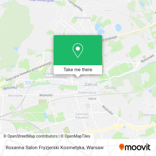 Карта Roxanna Salon Fryzjerski Kosmetyka