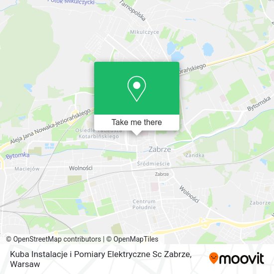 Kuba Instalacje i Pomiary Elektryczne Sc Zabrze map