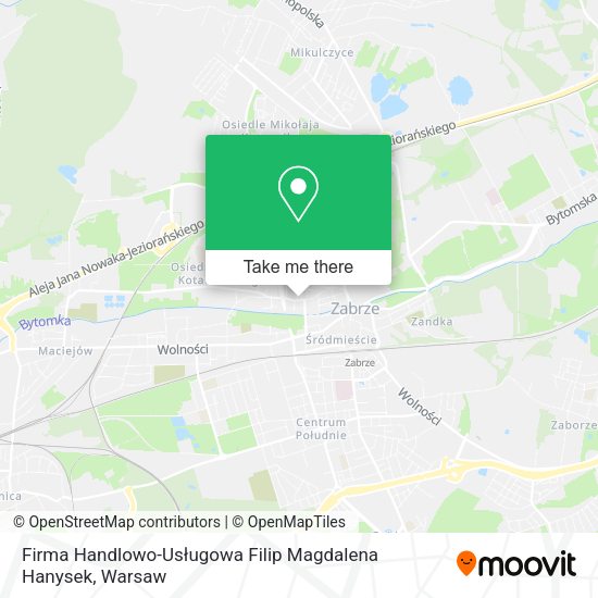 Firma Handlowo-Usługowa Filip Magdalena Hanysek map