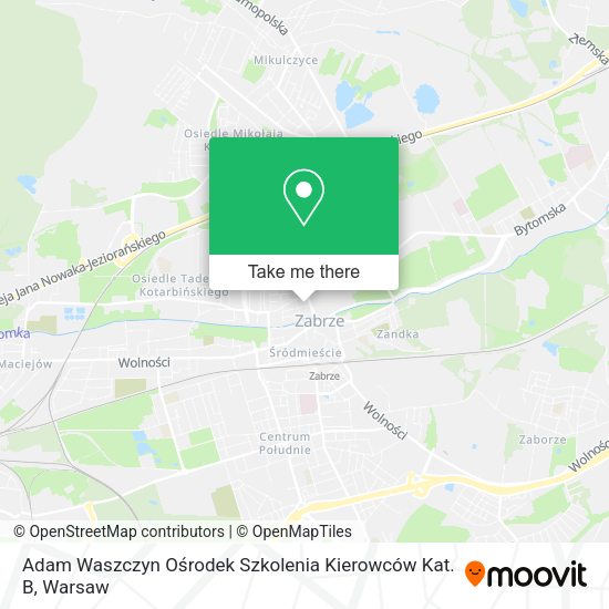 Adam Waszczyn Ośrodek Szkolenia Kierowców Kat. B map