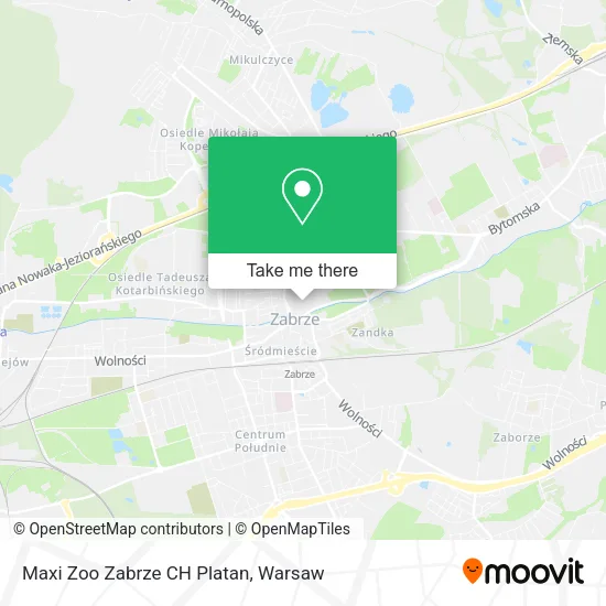 Карта Maxi Zoo Zabrze CH Platan