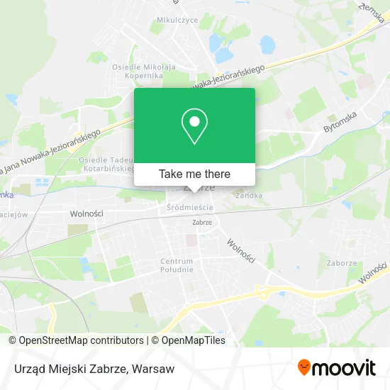 Карта Urząd Miejski Zabrze