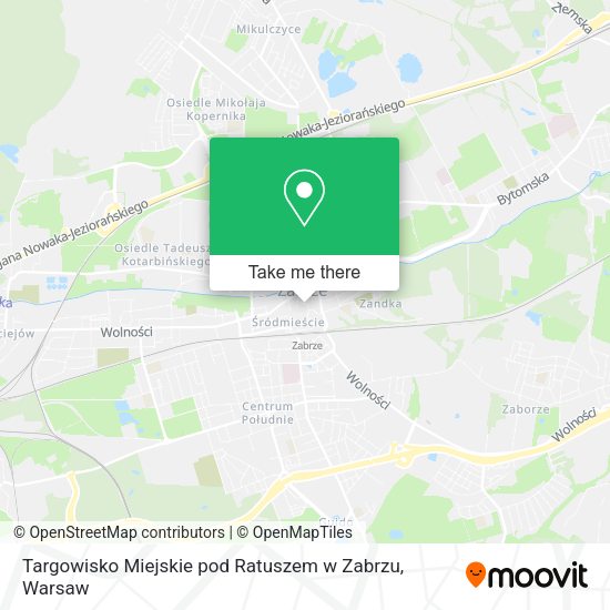 Карта Targowisko Miejskie pod Ratuszem w Zabrzu