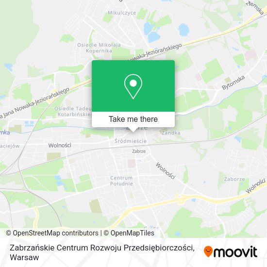 Zabrzańskie Centrum Rozwoju Przedsiębiorczości map