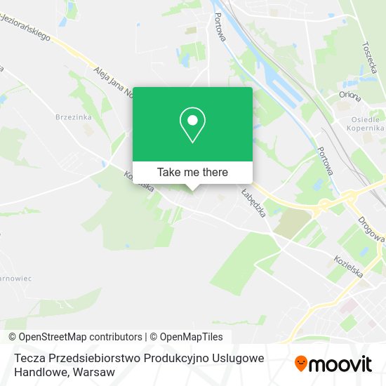 Tecza Przedsiebiorstwo Produkcyjno Uslugowe Handlowe map