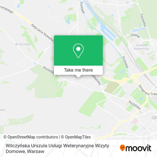 Wilczyńska Urszula Usługi Weterynaryjne Wizyty Domowe map