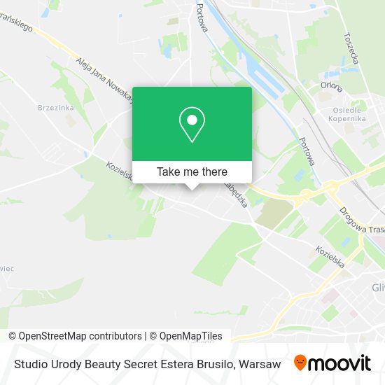 Studio Urody Beauty Secret Estera Brusilo map