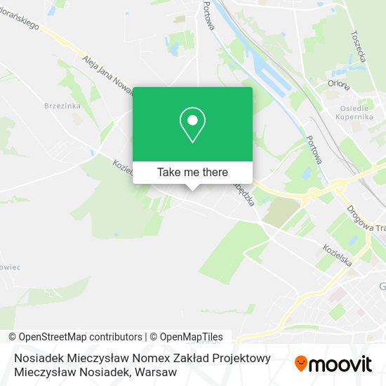 Карта Nosiadek Mieczysław Nomex Zakład Projektowy Mieczysław Nosiadek