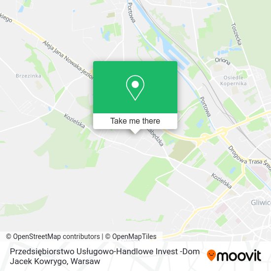 Przedsiębiorstwo Usługowo-Handlowe Invest -Dom Jacek Kowrygo map