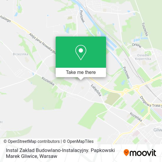 Instal Zakład Budowlano-Instalacyjny. Papkowski Marek Gliwice map