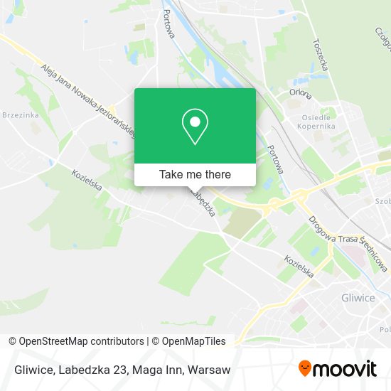 Gliwice, Labedzka 23, Maga Inn map