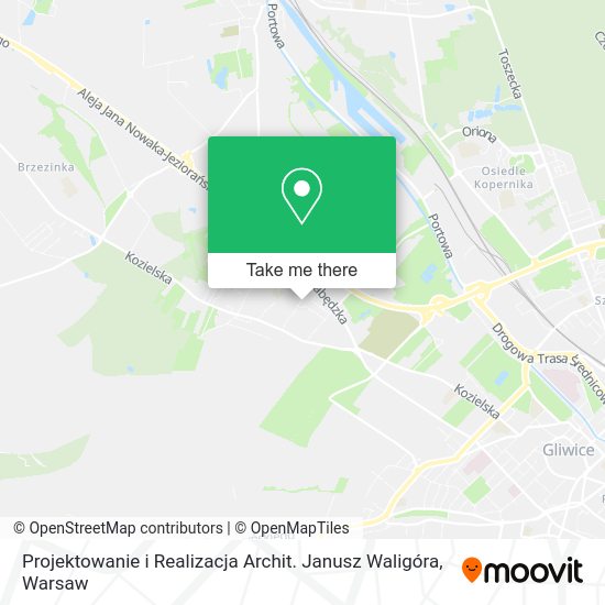 Projektowanie i Realizacja Archit. Janusz Waligóra map