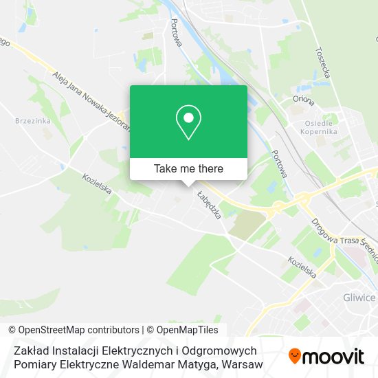 Zakład Instalacji Elektrycznych i Odgromowych Pomiary Elektryczne Waldemar Matyga map