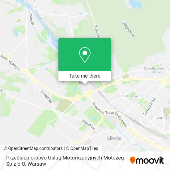 Przedsiebiorstwo Uslug Motoryzacyjnych Motozeg Sp z o O map