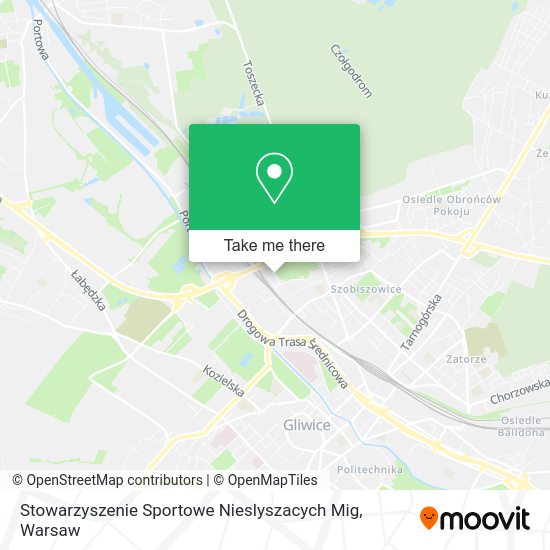 Карта Stowarzyszenie Sportowe Nieslyszacych Mig