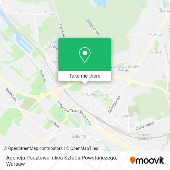 Agencja Pocztowa, ulica Sztabu Powstańczego map