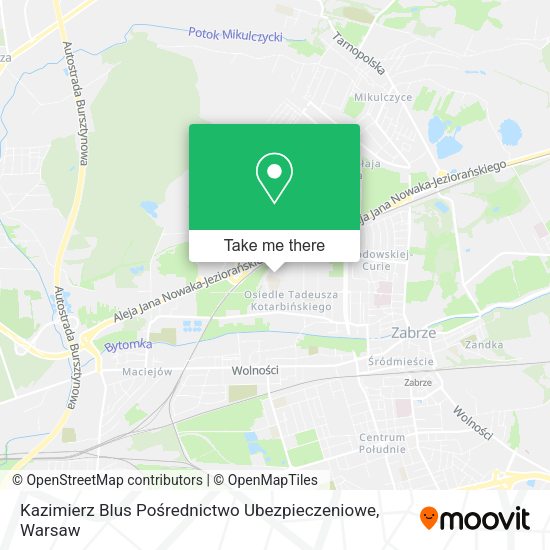 Kazimierz Blus Pośrednictwo Ubezpieczeniowe map